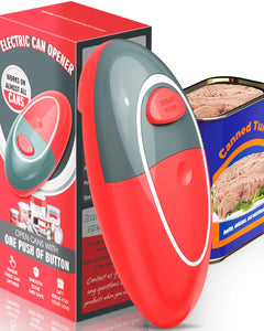 One Touch Battery Operated Electric Can Opener Fits All Size Can With Smooth Edge Hands Free Electric Can Openers for Kitchen Kitchen Gadgets Electric Can Opener for Seniors Arthritis and Chef