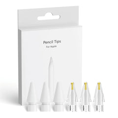 JvKzaen Upgraded Replacement Tips for Apple Pencil Mix Transparent Metal Tips for Apple Pencil 2nd Generation/ 1st Gen/USB C Apple Pen Tips(6Pack)